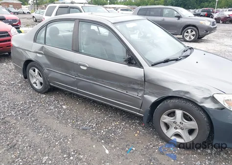 2005 Honda Civic Ex z USA, uszkodzony, nr VIN 2HGES267X5H619015